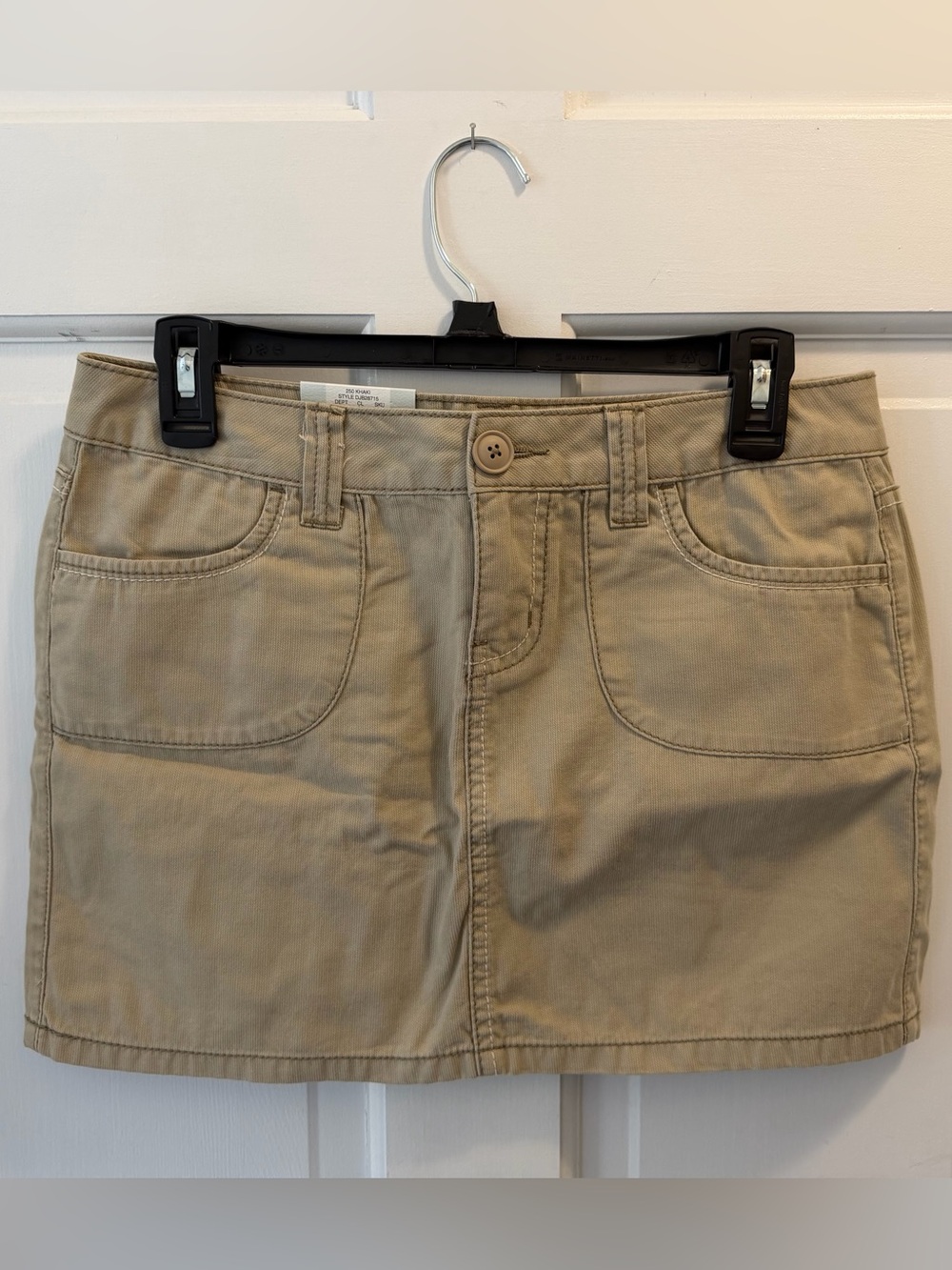 NWT!! SO, Juniors Sz 7, Khaki Stretch Cotton Mini Skirt smoke free home!!